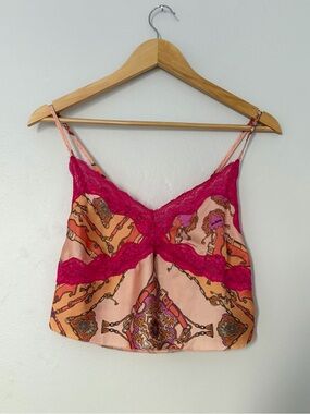 Love Stories Women's Pink & Coral Lace-Trim Camisole